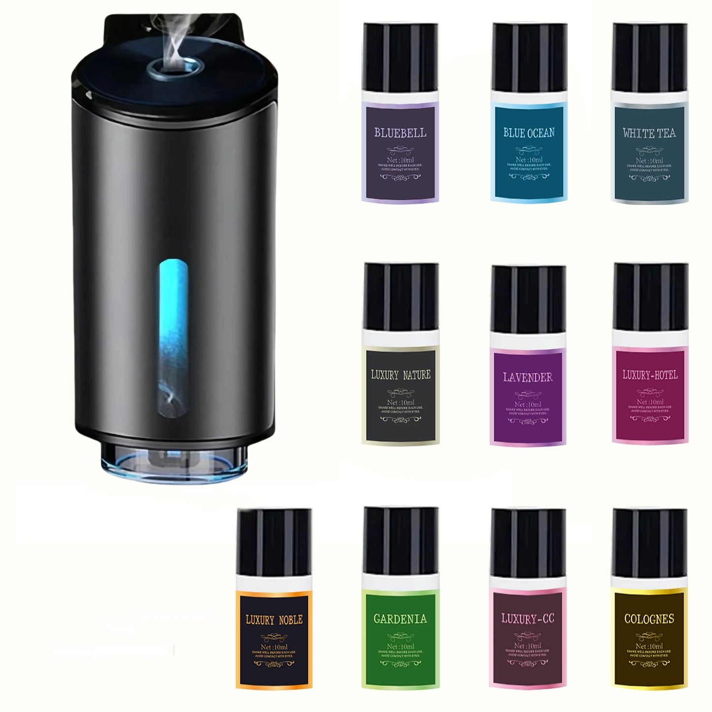 Car air freshener, three strengths adjustable, car aromatherapy machine, portable freshener perfume fragrance